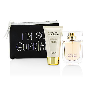 [해외]겔랑 LInstant De Guerlain Travel Coffret: Eau De Parfum Spray 50ml/1.7oz + Body Lotion 75ml/2.5oz + Bag 3pcs