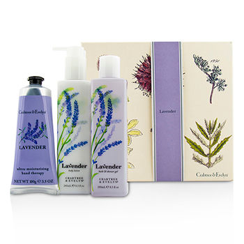 [해외]크랩트리 &amp; 에블린 Lavender Essentials Set: Bath  Shower Gel 250ml + Body Lotion 245ml + Ultra Moisturising Hand Therapy 100g 3pcs